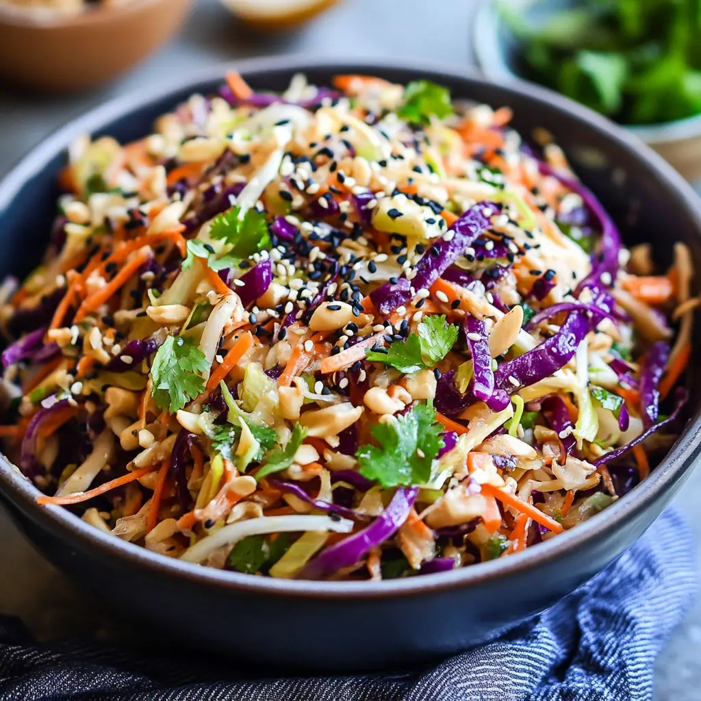Quick Asian Slaw with Sesame Ginger Dressing Guide 3 ASIAN SLAW WITH SESAME GINGER DRESSING - centered hero view, clean and uncluttered