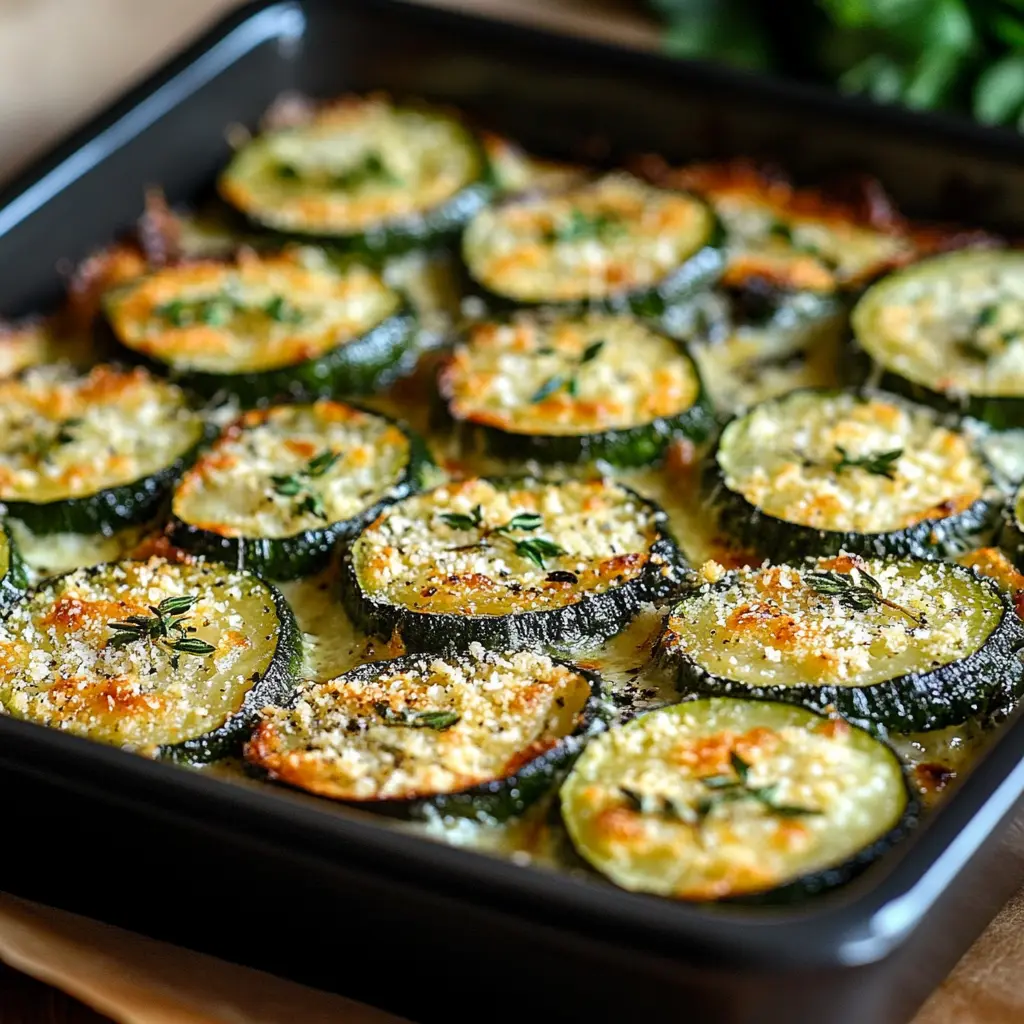Baked Parmesan Zucchini Recipe - Centered hero view, clean and uncluttered