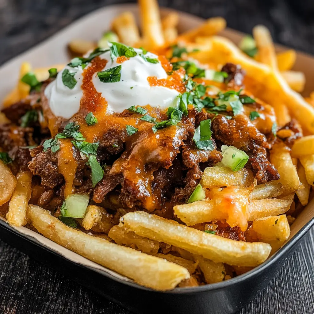 BIRRIA FRIES centered hero view, clean and uncluttered