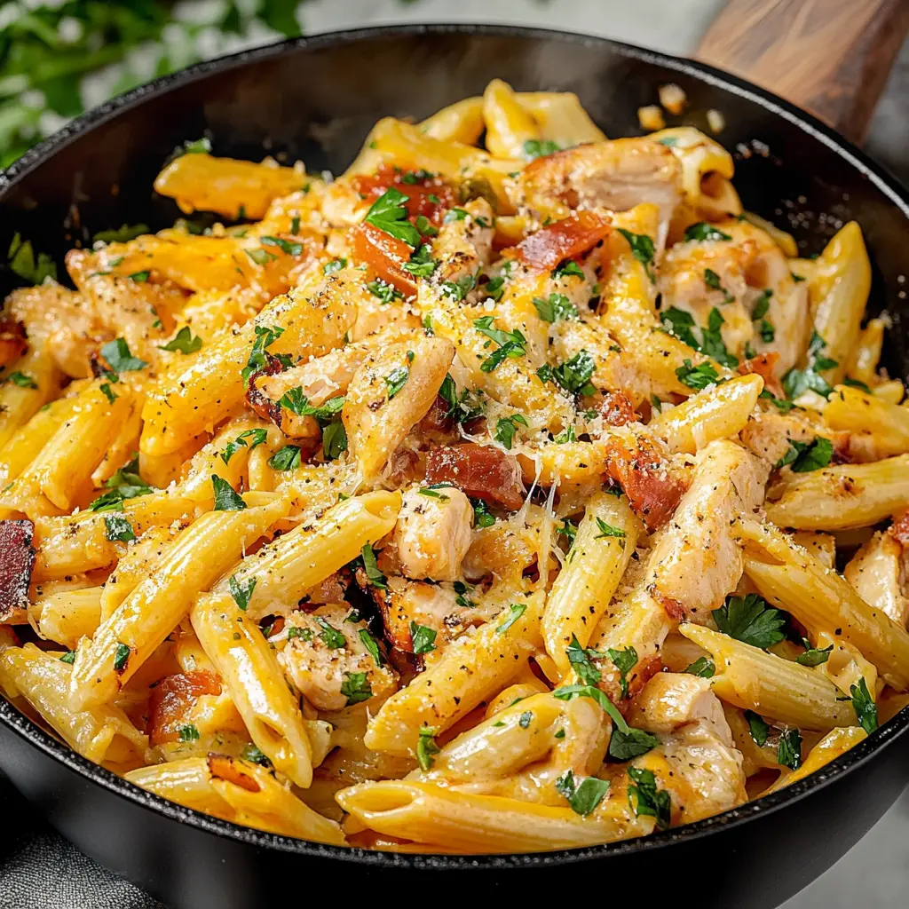 Ultimate Crack Chicken Penne: A Creamy Cheesy Delight 3 CRACK CHICKEN PENNE centered hero view, clean and uncluttered
