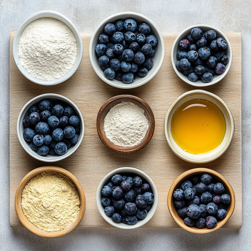 Delicious homemade blueberry protein muffins, beautifully arranged and ready to enjoy