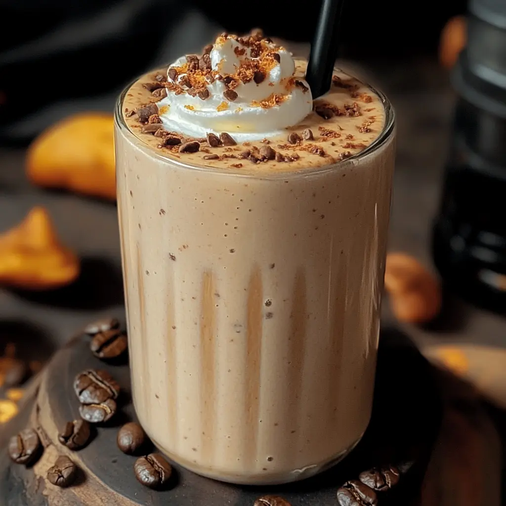 PROTEIN COFFEE SMOOTHIE centered hero view, clean and uncluttered