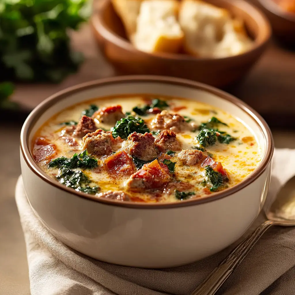 How to Make Irresistible Zuppa Toscana 3 ZUPPA TOSCANA centered hero view, clean and uncluttered