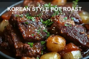 KOREAN STYLE POT ROAST centered hero view, clean and uncluttered