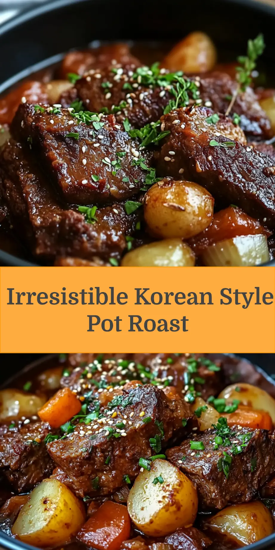 KOREAN STYLE POT ROAST centered hero view, clean and uncluttered_pin