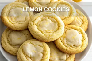 LEMON COOKIES centered hero view, clean and uncluttered
