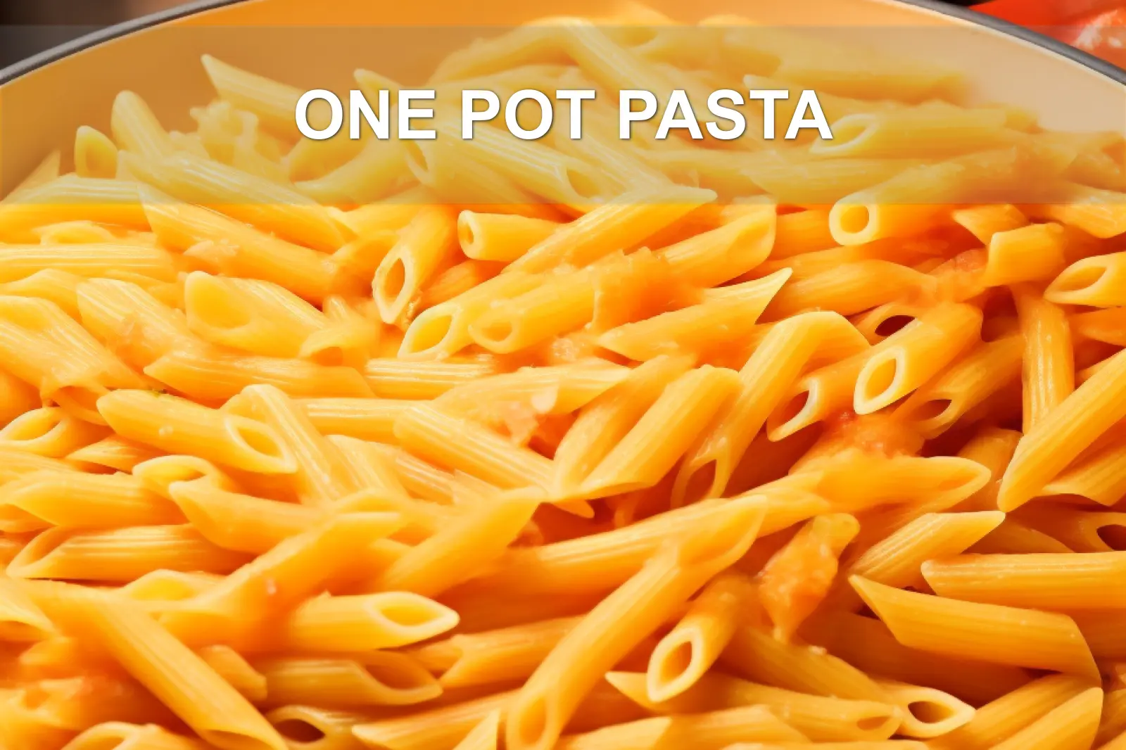 Love One Pot Pasta for an Easy Tantalizing Feast 2 ONE POT PASTA centered hero view, clean and uncluttered