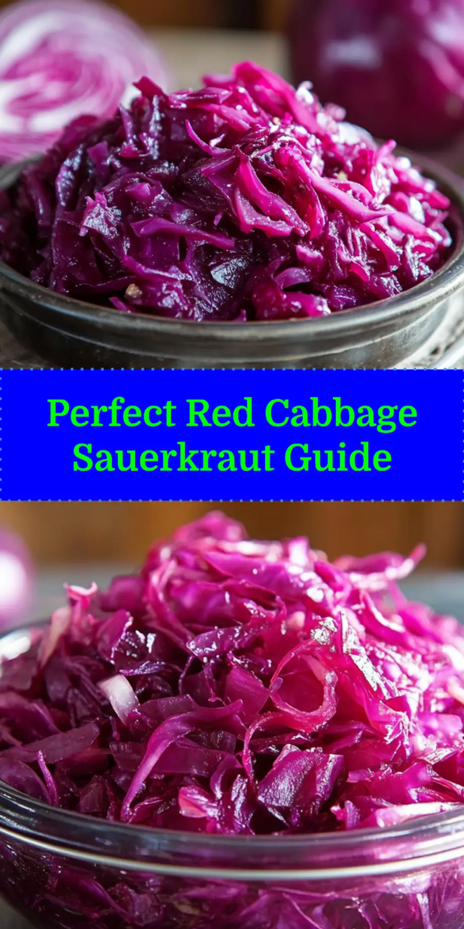 RED CABBAGE SAUERKRAUT centered hero view, clean and uncluttered_pin