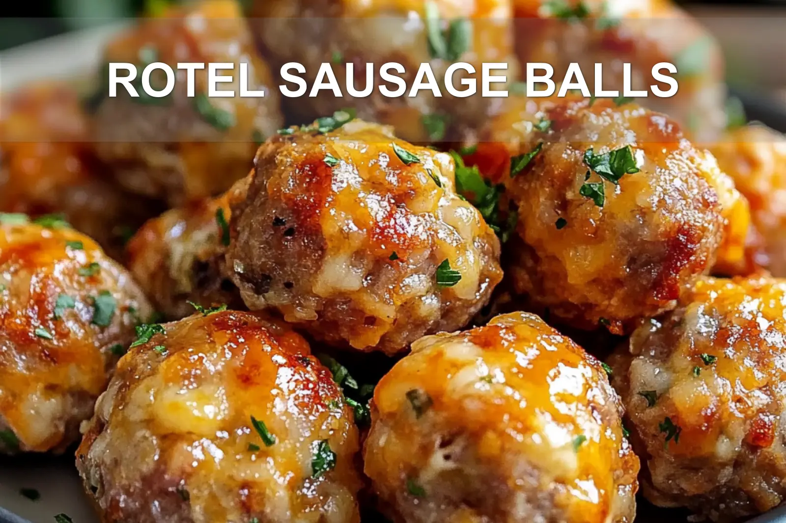How to Make Amazing Rotel Sausage Balls at Home 2 ROTEL SAUSAGE BALLS centered hero view, clean and uncluttered