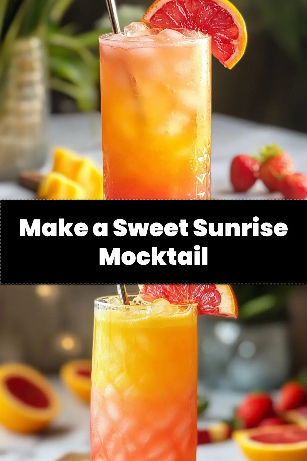 SWEET SUNRISE MOCKTAIL centered hero view, clean and uncluttered_pin