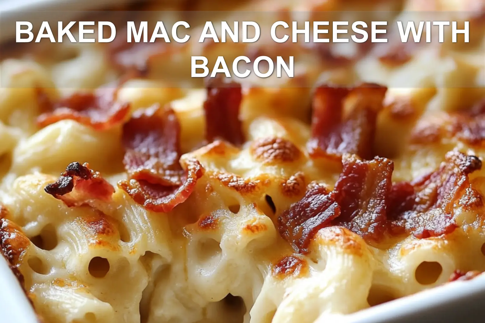 Ultimate Baked Mac and Cheese with Bacon Easy Recipe