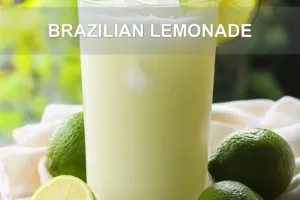 How to Make Creamy Brazilian Lemonade Quickly BRAZILIAN LEMONADE centered hero view, clean and uncluttered