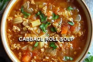 CABBAGE ROLL SOUP centered hero view, clean and uncluttered