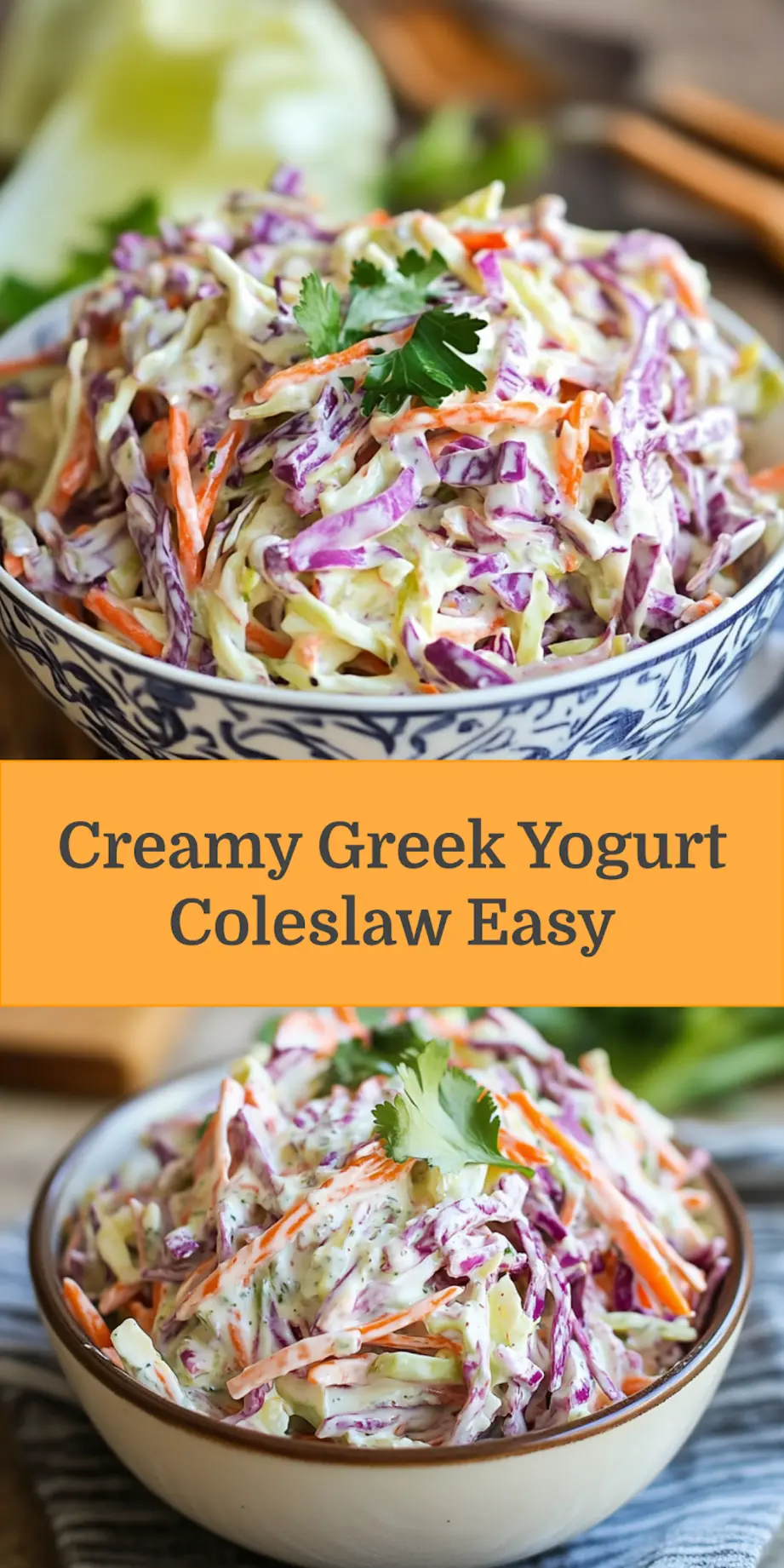 Creamy Greek Yogurt Coleslaw Recipe Easy and Fresh 4 Creamy Greek yogurt coleslaw with colorful cabbage perfect for sharing