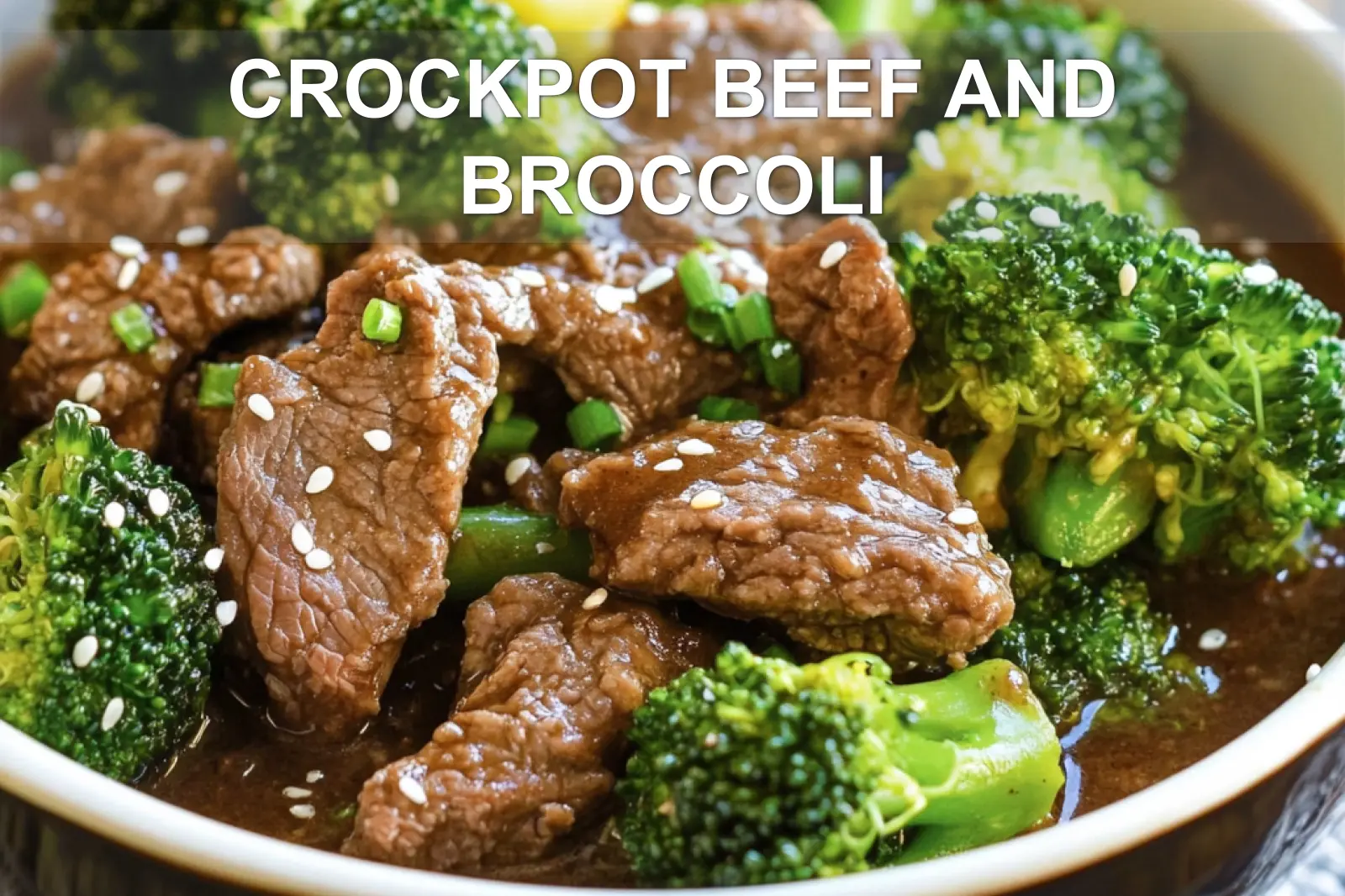 Best Crockpot Beef and Broccoli Quick Weeknight Dinner 2 CROCKPOT BEEF AND BROCCOLI centered hero view, clean and uncluttered