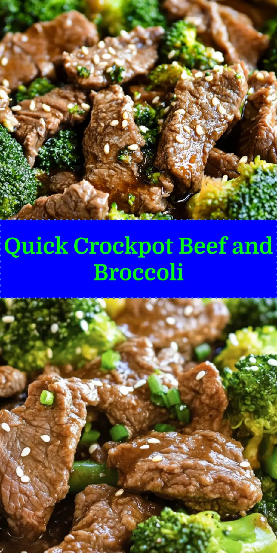 Best Crockpot Beef and Broccoli Quick Weeknight Dinner 4 CROCKPOT BEEF AND BROCCOLI centered hero view, clean and uncluttered