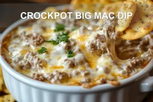 CROCKPOT BIG MAC DIP centered hero view, clean and uncluttered