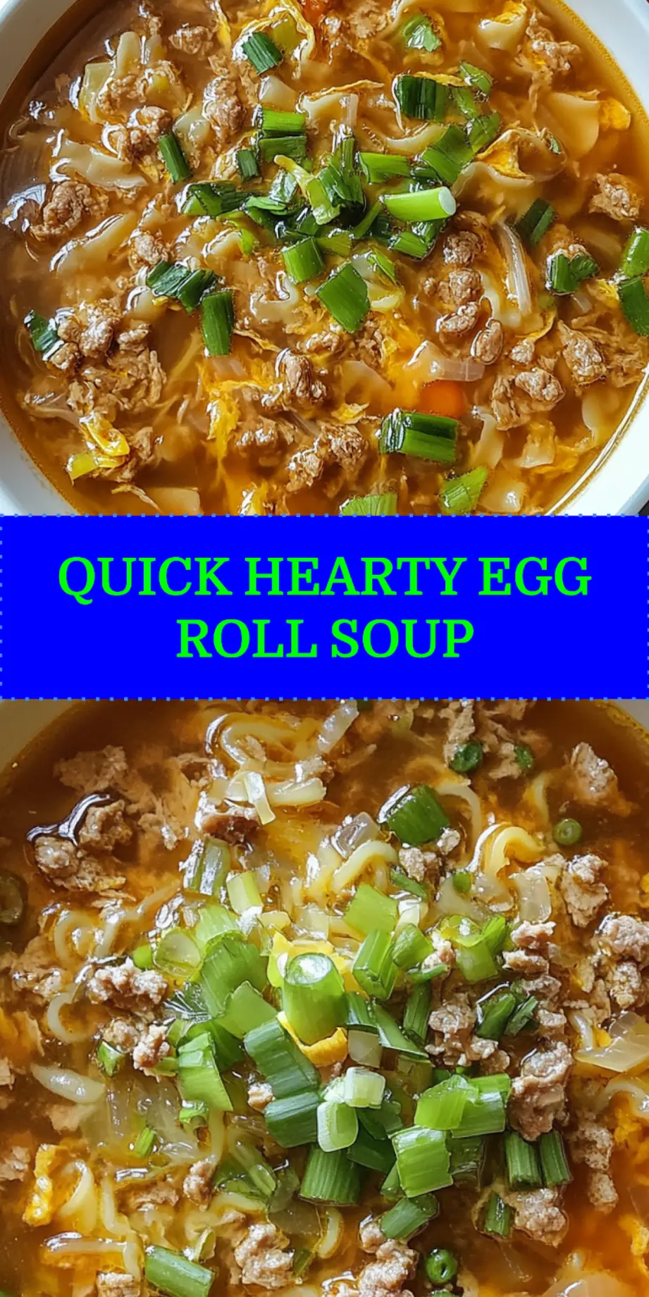Hearty One Pot Egg Roll Soup Recipe Easy and Delicious 4 Hearty One Pot Egg Roll Soup centered hero view, clean and uncluttered