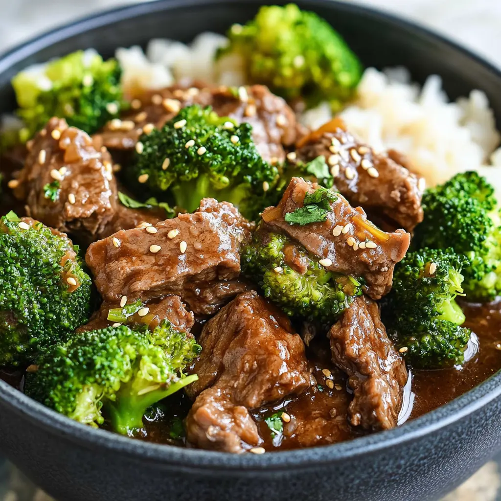 Best Crockpot Beef and Broccoli Quick Weeknight Dinner 3 CROCKPOT BEEF AND BROCCOLI centered hero view, clean and uncluttered