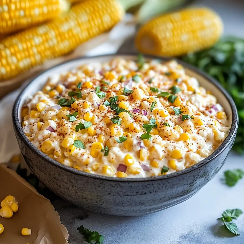 EASY TRADITIONAL CORN DIP centered hero view, clean and uncluttered