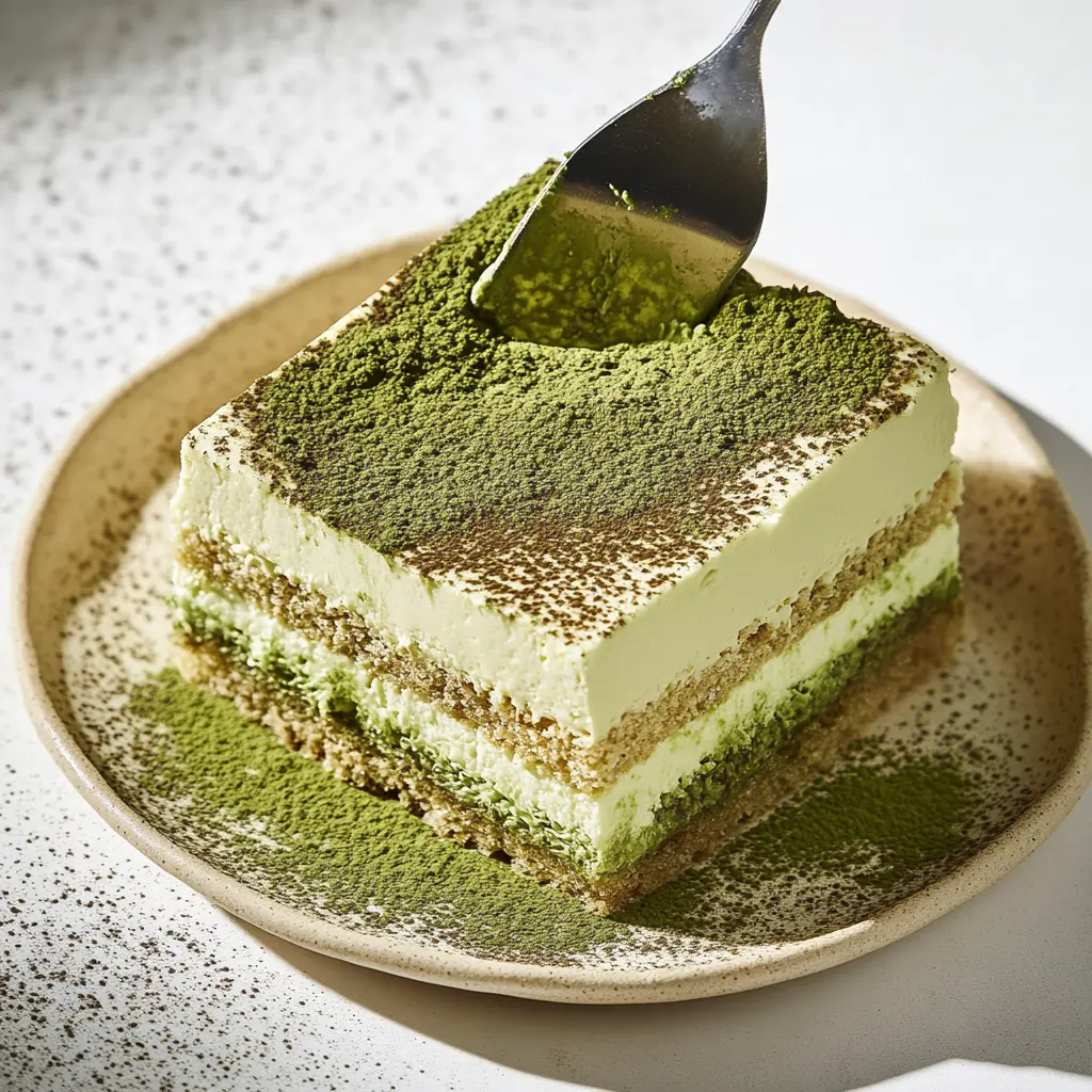 How to Make Matcha Tiramisu: A Delicious New Twist 3 MATCHA TIRAMISU centered hero view, clean and uncluttered