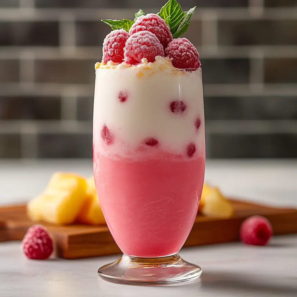 The Perfect Raspberry Colada Twist: Easy and Fun 3 RASPBERRY COLADA TWIST centered hero view, clean and uncluttered