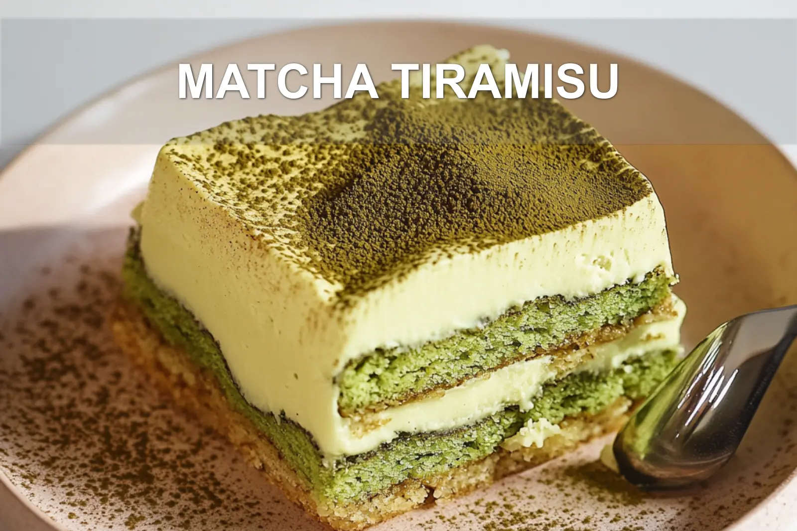 How to Make Matcha Tiramisu: A Delicious New Twist 2 MATCHA TIRAMISU centered hero view, clean and uncluttered