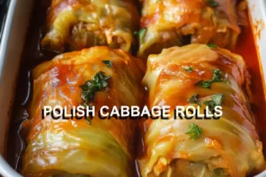 POLISH CABBAGE ROLLS centered hero view, clean and uncluttered