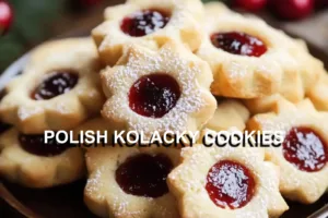 POLISH KOLACKY COOKIES centered hero view, clean and uncluttered