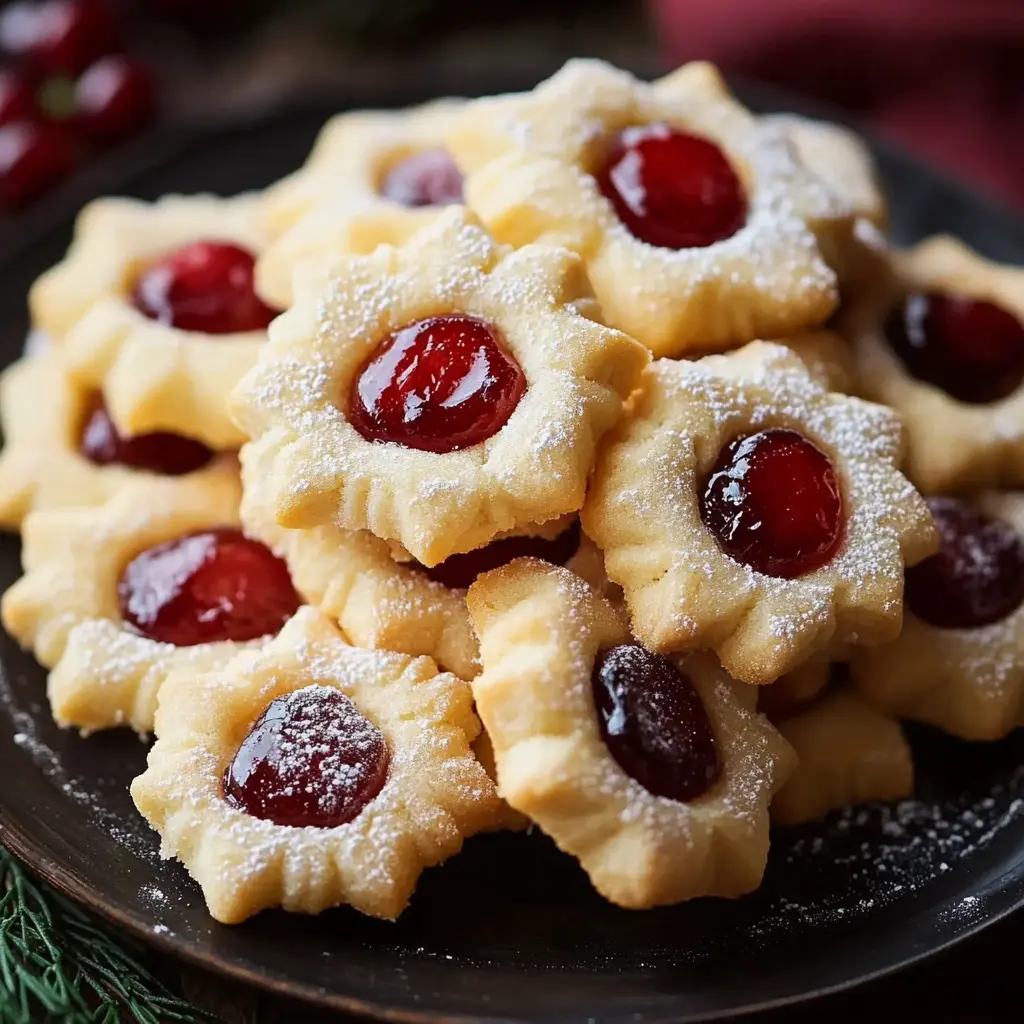 Polish Kolacky Cookies centered hero view, clean and uncluttered