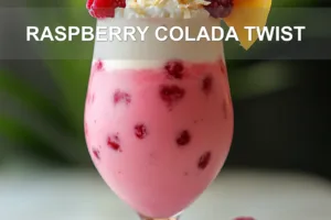 RASPBERRY COLADA TWIST centered hero view, clean and uncluttered