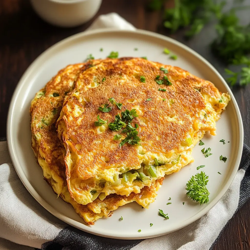Easy Cabbage Omelette Recipe Perfect for Quick Breakfasts 2 EASY CABBAGE OMELETTE centered hero view, clean and uncluttered
