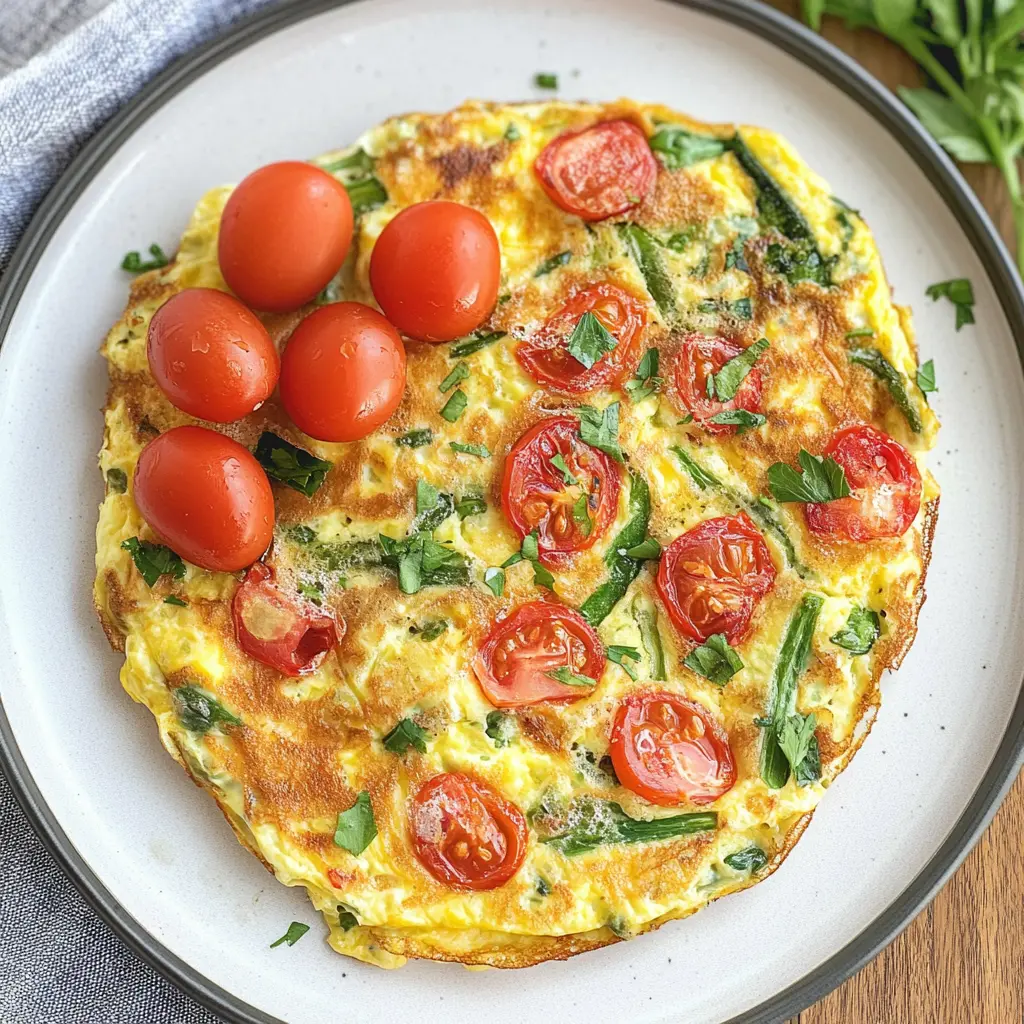 10 MINUTE AIR FRYER OMELETTE centered hero view, clean and uncluttered