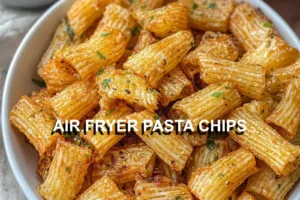AIR FRYER PASTA CHIPS centered hero view, clean and uncluttered