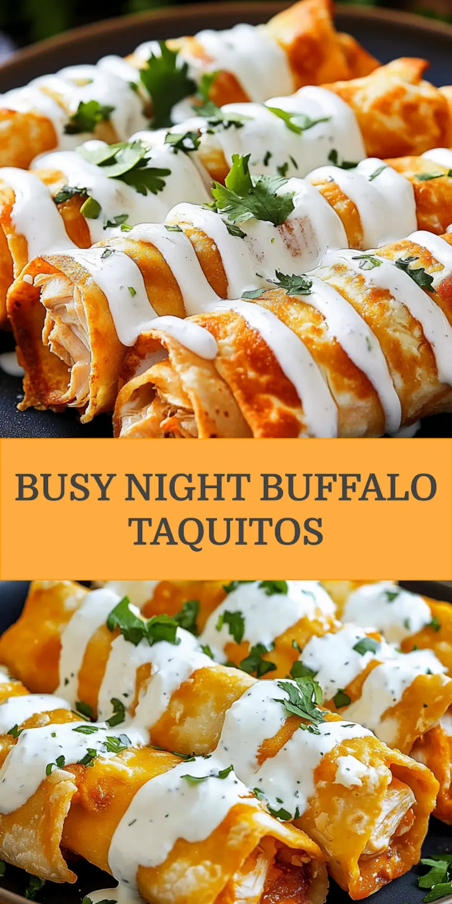 Baked Buffalo Chicken Taquitos centered hero view, clean and uncluttered