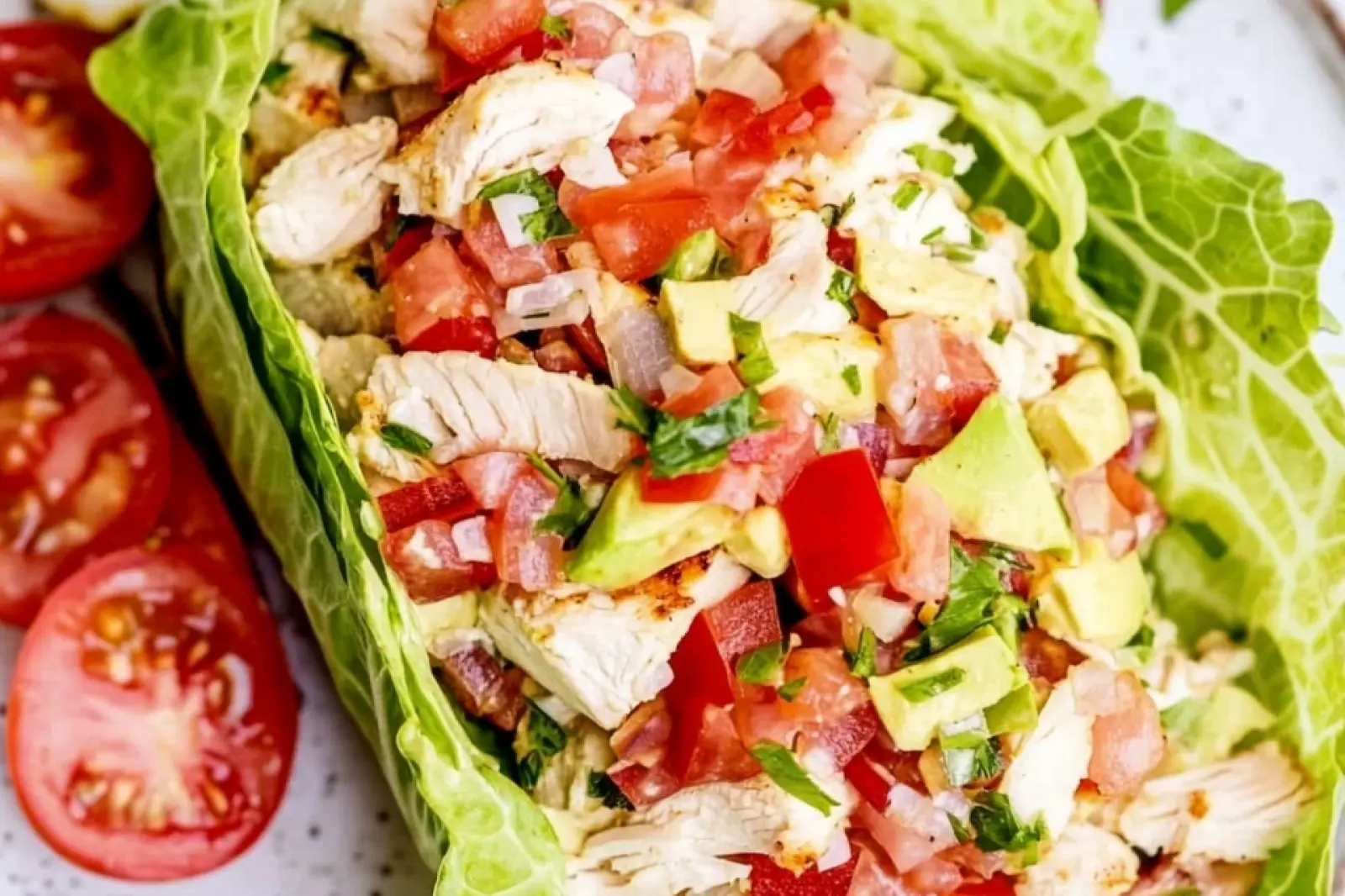 BLTA Chicken Salad Lettuce Wrap Recipe Easy Fresh and Delicious