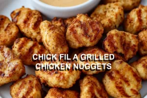 CHICK FIL A GRILLED CHICKEN NUGGETS centered hero view, clean and uncluttered