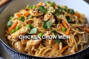 CHICKEN CHOW MEIN centered hero view, clean and uncluttered