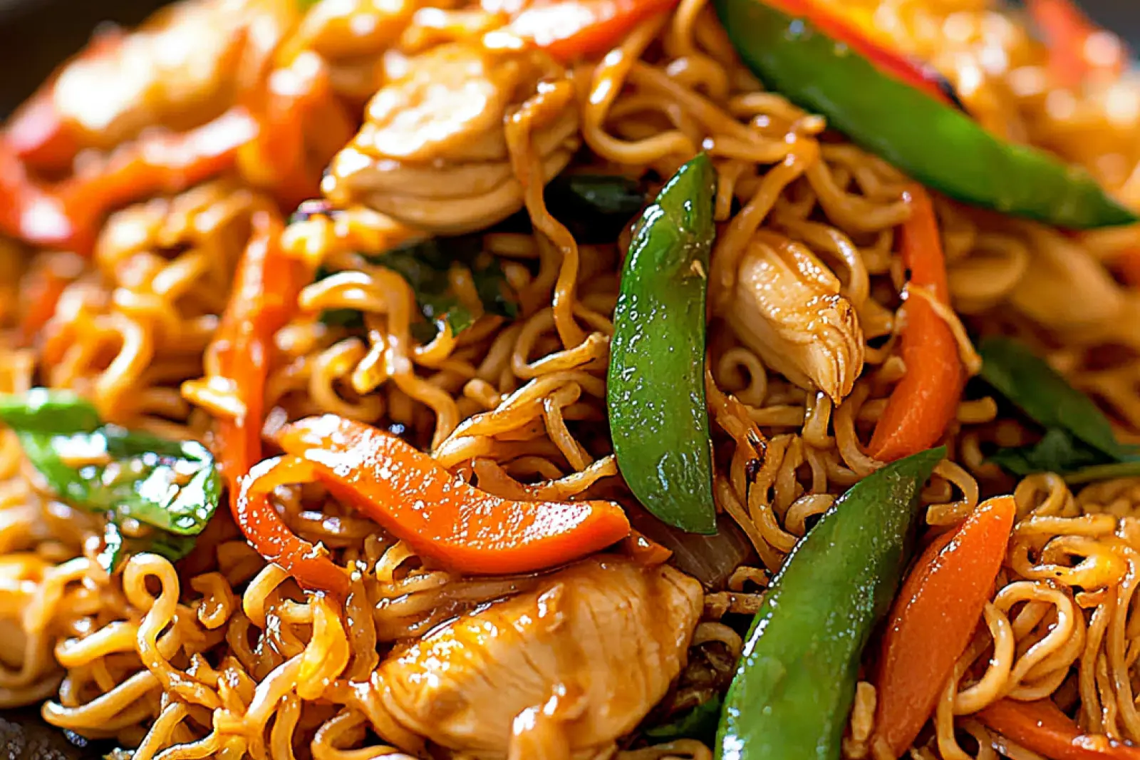 Chicken Vegetable Ramen Noodles Easy Weeknight Dinner