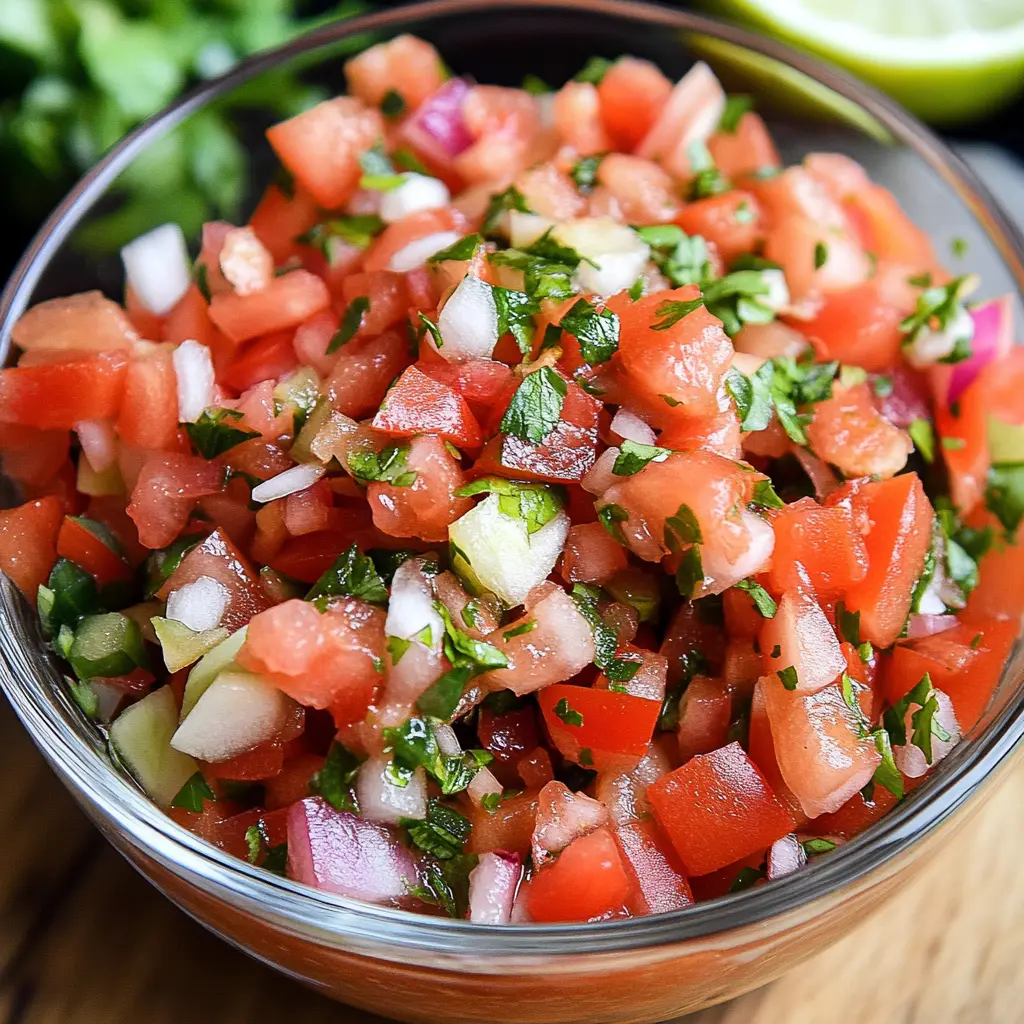 Copycat Chipotle Pico de Gallo with fresh tomatoes, cilantro, and jalapeños in a bowl