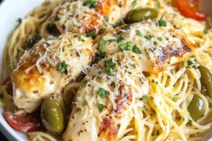 COPYCAT OLIVE GARDEN CHICKEN SCAMPI centered hero view, clean and uncluttered