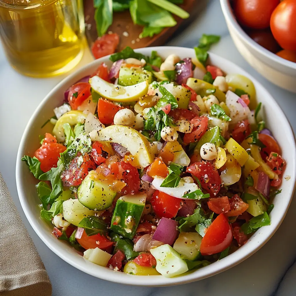ITALIAN CHOPPED SALAD centered hero view, clean and uncluttered