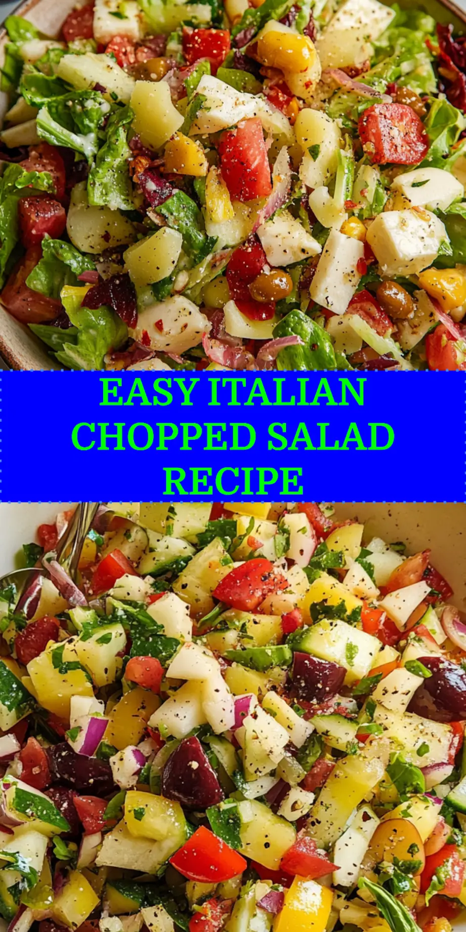 ITALIAN CHOPPED SALAD centered hero view, clean and uncluttered_pin
