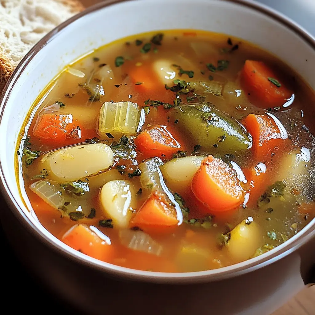 OLIVE GARDEN VEGETABLE SOUP centered hero view, clean and uncluttered