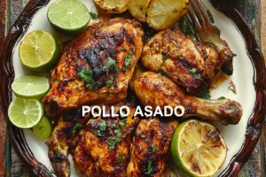 POLLO ASADO centered hero view, clean and uncluttered