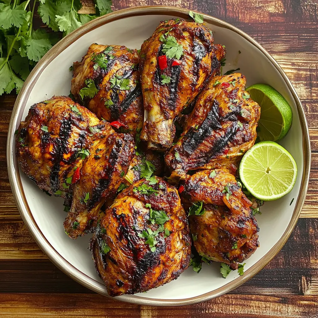 Pollo Asado Recipe: Easy Authentic Grilled Chicken 3 Juicy grilled Pollo Asado with charred edges on a white plate