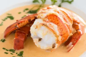 ROMANTIC LOBSTER BISQUE SHERRY centered hero view, clean and uncluttered