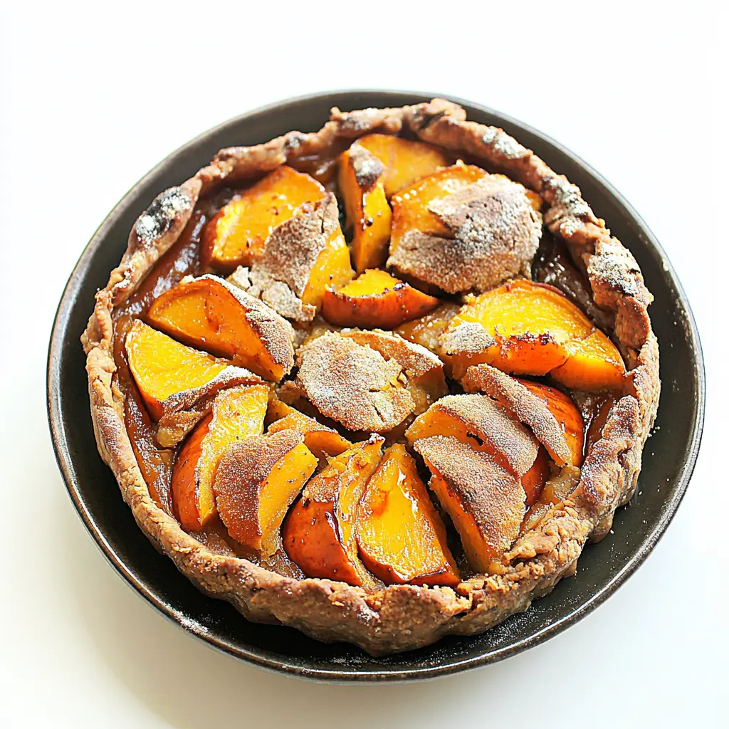 RUSTIC PERSIMMON GALETTE PALEO AIP GLUTEN FREE centered hero view, clean and uncluttered