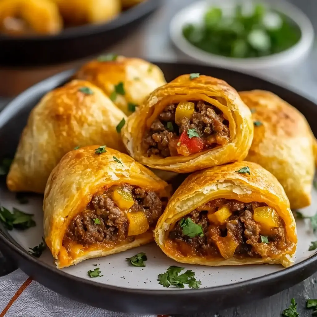 AIR FRYER TACO BOMBS centered hero view, clean and uncluttered