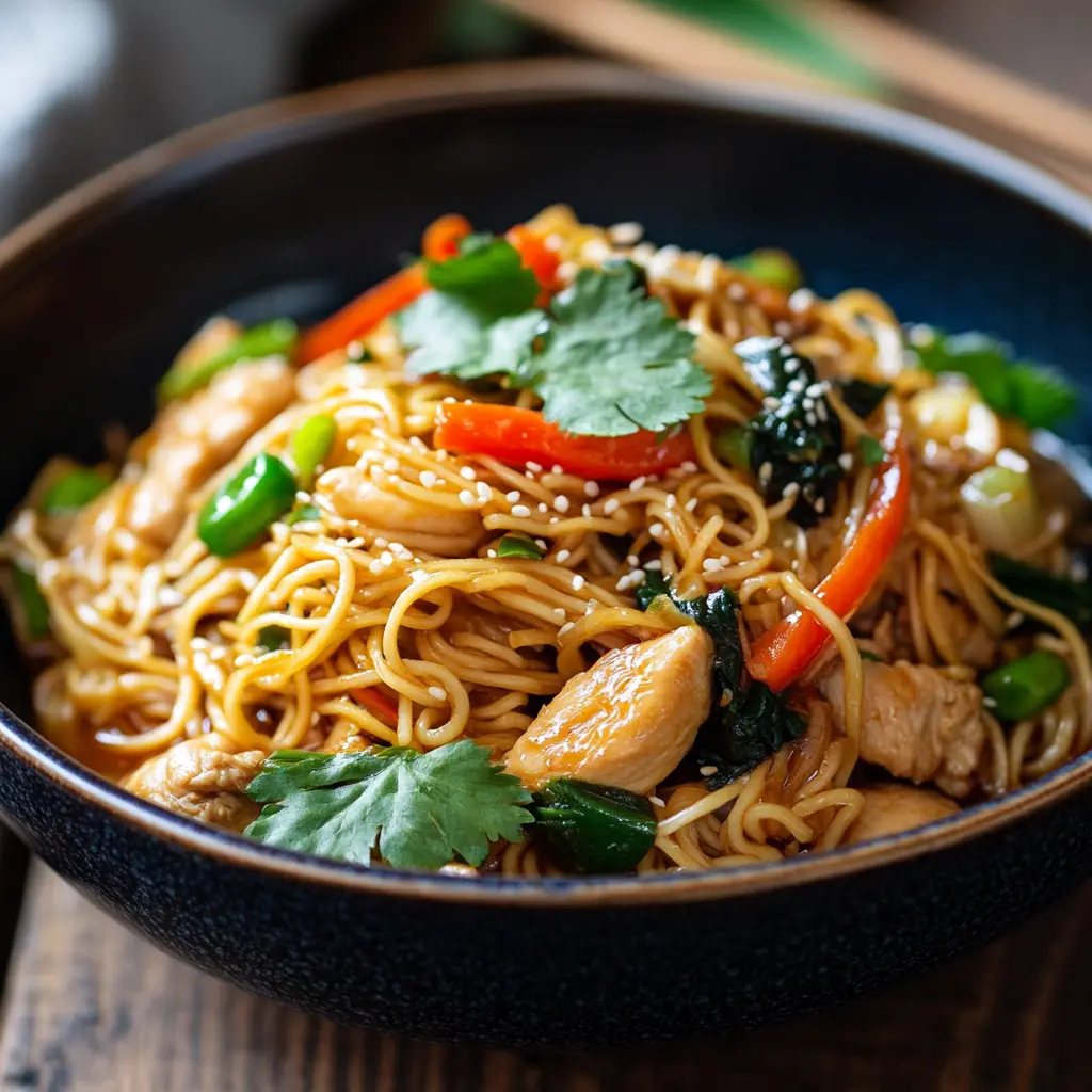 Chicken Chow Mein Recipe Easy Homemade and Delicious 2 CHICKEN CHOW MEIN centered hero view, clean and uncluttered